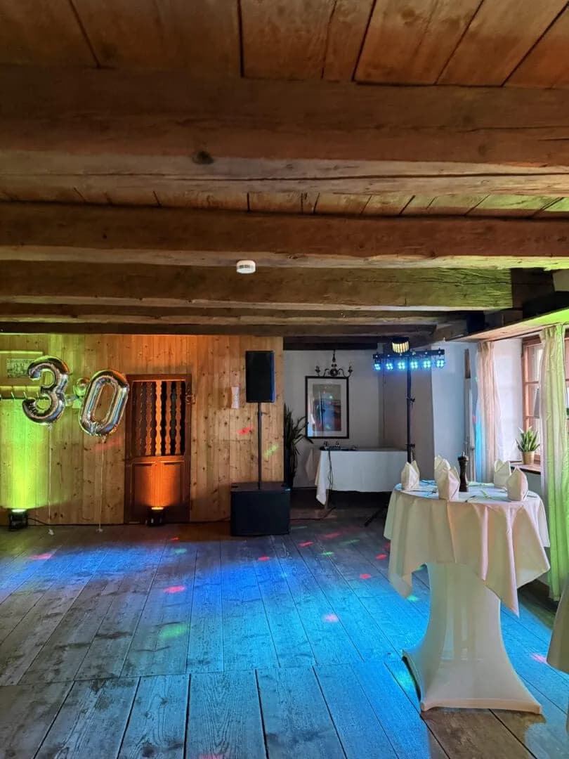 Ton- und Lichttechnik für eine private Feier in Deggendorf